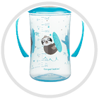 Kubek treningowy 240ml. EXOTIC ANIMALS 35/205 blue